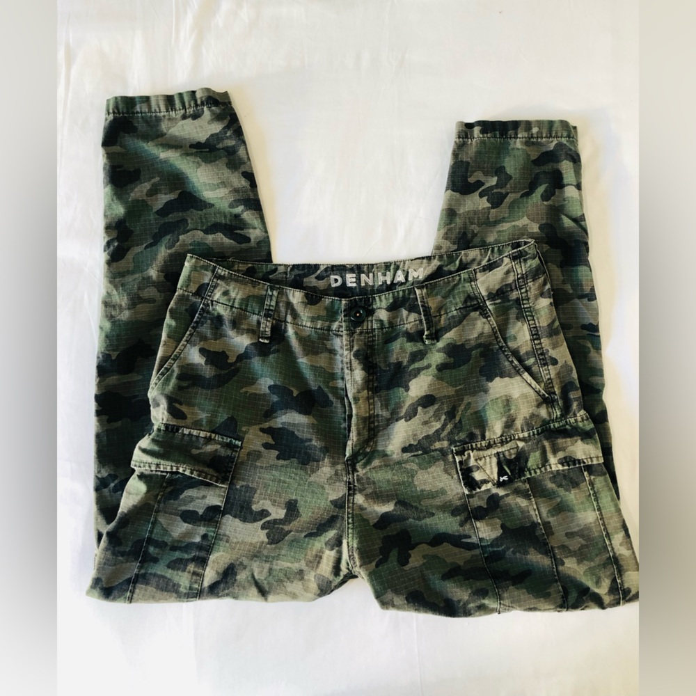 Denham Jeans Men’s Camo Cargo Pants - Green/Black